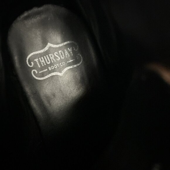 Thursday Boots Mens Size 12 Wide Captain Lace Up Cap Toe Brown Nubuck Leather - Picture 5 of 16